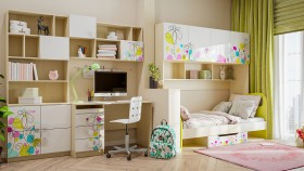 Детская комната Флёр (Белый/корпус Клен) в Братске - bratsk.katalogmebeli.com | фото 1