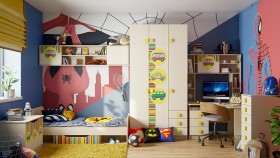 Детская комната Клаксон (Бежевый/корпус Клен) в Братске - bratsk.katalogmebeli.com | фото