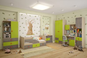 Детская комната Пуговка в Братске - bratsk.katalogmebeli.com | фото