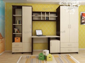 Детская Студент Комплект мебели (Дуб сонома/Белый) в Братске - bratsk.katalogmebeli.com | фото