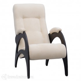 Кресло для отдыха Неаполь Модель 9 без лозы (Венге-эмаль/Ткань Ваниль Verona Vanilla) в Братске - bratsk.katalogmebeli.com | фото 1