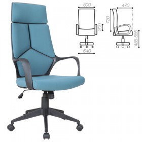 Кресло офисное BRABIX Prime EX-515 (голубая ткань) в Братске - bratsk.katalogmebeli.com | фото