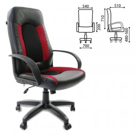 Кресло офисное BRABIX Strike EX-525 (черно-красный) в Братске - bratsk.katalogmebeli.com | фото