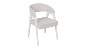 Кресло «Техас 1» (Белый матовый/Шенилл Estetica Vanille №220) в Братске - bratsk.katalogmebeli.com | фото
