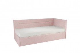 Кровать 0.9 Альба Тахта (Нежно-розовый велюр) в Братске - bratsk.katalogmebeli.com | фото