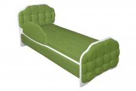Кровать 160 Атлет 76 Зелёный (мягкий бортик) в Братске - bratsk.katalogmebeli.com | фото