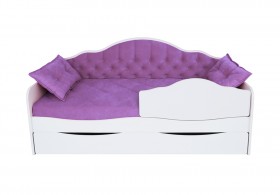 Кровать 190 серии Иллюзия Лайт 1 ящик 32 Фиолетовый (подушки) в Братске - bratsk.katalogmebeli.com | фото