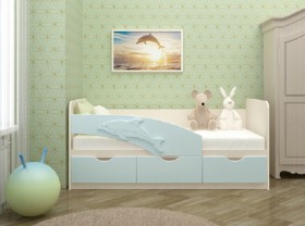 Кровать детская 1,6м Дельфин (Розовый металлик) в Братске - bratsk.katalogmebeli.com | фото