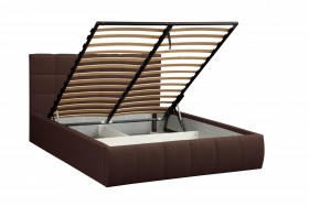 Кровать "Диана" ш. 1600 (Н=1010мм) (жаккард шоколад) в Братске - bratsk.katalogmebeli.com | фото