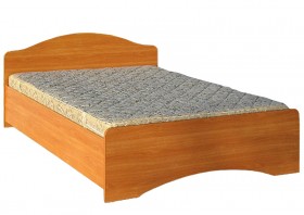 Кровать двойная 1600-1 без матраса (круглые спинки) Вишня Оксфорд в Братске - bratsk.katalogmebeli.com | фото