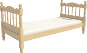 Кровать одинарная Аленка из массива сосны 800*1890 Сосна в Братске - bratsk.katalogmebeli.com | фото 3