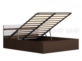 Кровать с подъемным механизмом Нэнси 1,6м (Венге/Белый глянец) в Братске - bratsk.katalogmebeli.com | фото