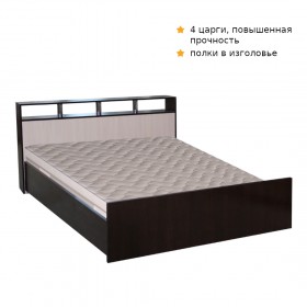 Кровать ТРОЯ 1800 Венге-Дуб бел. в Братске - bratsk.katalogmebeli.com | фото