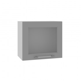 Квадро ВПГС 500 шкаф верхний горизонтальный со стеклом высокий (Лунный свет/корпус Серый) в Братске - bratsk.katalogmebeli.com | фото