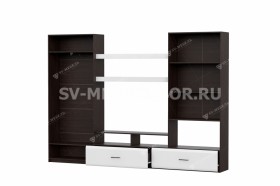 Мебель для гостиной МГС 7 Исполнение 1 Дуб Венге/Белый глянец в Братске - bratsk.katalogmebeli.com | фото