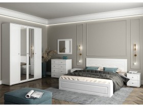 Модульная спальня Барселона (Белый/Белый глянец) в Братске - bratsk.katalogmebeli.com | фото