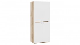 Шкаф для одежды с 2-мя дверями «Фьюжн» Дуб Делано/Белый глянец в Братске - bratsk.katalogmebeli.com | фото