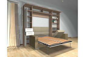 Шкаф-кровать с диваном Каролина в Братске - bratsk.katalogmebeli.com | фото 3