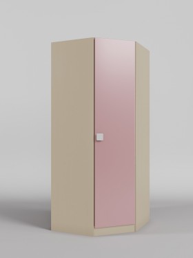 Шкаф угловой (угловая секция) Грэйси (Розовый/корпус Клен) в Братске - bratsk.katalogmebeli.com | фото