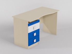 Стол (столешница с выемкой) Скай люкс (Синий/Белый/корпус Клен) в Братске - bratsk.katalogmebeli.com | фото